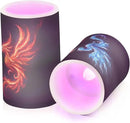 Flickering Flameless Candles, Dragon Phoenix LED Candles with Remote Timer, Set of 2 Battery Operated Candle for Valentine Wedding Birthday