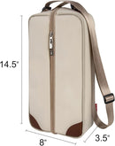 ALLCAMP Wine Tote Bag with Cooler Compartment，Picnic Set Carrying Two Sets of Tableware（Cream-Colored） by TinyTreasures Baby Boutique
