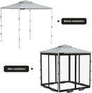 ShowyLive 12x12 Patio Umbrella Mosquito Netting with Zipper 4 Doors & 8 Weight Bag - Adjustable Polyester Mesh Bug Screen for Outdoor Umbrellas, Garden, Patio Tables (Black) by GreenHaven Gardens