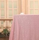 SquarePie Sequin Tablecloth 60 x 120 Inch Pink Sparkly Table Linen for Wedding Party by CozyNest Decor