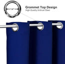 ChrisDowa Grommet Blackout Curtains for Bedroom and Living Room - 2 Panels Set Thermal Insulated Room Darkening Curtains (Royal Blue, 52W x 95L) by CozyNest Decor