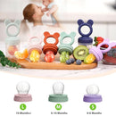 Bessentials Baby Fresh Fruit Food Feeder - 2 Pack Silicone Baby Mesh Feeders for Infant Safe Self Feeding |3 Sizes Food Pouches Included| Suitable for Baby 4m+（ Purple+Misty Green） by TinyTreasures Baby Boutique