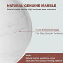 Natural Round Marble Tray - Luxury Decorative Serving Tray for Coffee Table, Bathroom Vanity, Dresser & Kitchen Countertop - Stone Organizer for Jewelry, Perfume, Candle, Home Decor(Volakas) by CozyNest Decor