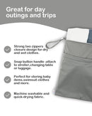 ALVABABY 2pcs Cloth Diaper Wet Dry Bags Waterproof Reusable with Two Zippered Pockets Travel Beach Pool Daycare Soiled Baby Items Yoga Gym Bag for Swimsuits or Wet Clothes L2933 by TinyTreasures Baby Boutique