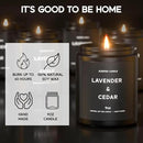 Lavender＆Cedar Candle, 9oz Scented Candle for Men, Scented Candles for Home, Soy Candle Gifts for Men, Personalized Blessing Minimalist Men's Scented Candle by CozyNest Decor