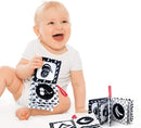 teytoy My First Soft Book, 6 PCS Nontoxic Fabric Cloth Activity Crinkle Black and White Books for Infants Boys and Girls Early Educational Toys Perfect for Baby Shower by TinyTreasures Baby Boutique