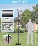 String Light Pole Stand for Outdoor String Lights Hanging, Use for Backyard, Garden, Patio, Party, Festival, Wedding, Picnic, 10FT, Matte, 2 Poles by GreenHaven Gardens