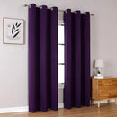 ChrisDowa Grommet Blackout Curtains for Bedroom and Living Room - 2 Panels Set Thermal Insulated Room Darkening Curtains (Royal Purple, 42W x 84L) by CozyNest Decor