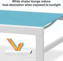 PURPLE LEAF Outdoor Chaise Lounge Set of 4 White Aluminum Lounge Chair Outdoor with Wheels Five-Position Adjustable Patio Lounge Chair for Pool Deck Yard, Turquoise by GreenHaven Gardens