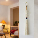 Macrame Wall Hanging Boho Decor Yarn Wall Art Small Sphericity Cotton Textile Tassel Hanging Fiber Art for Living Room Bedroom 27'' L x 2.3'' W by CozyNest Decor