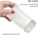 COMI Wide Neck Glass Breastmilk Collection n Storage Bottle, 6oz with Screw Ring Sealing Disk; Re-markable Sealing Disc. BPA Free, Fits Breast Pumps & Nipples (Gray Lids) by TinyTreasures Baby Boutique