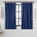 ANRODUO Back Tab Blackout Curtains for Bedroom Living Room, Rod Pocket Pinch Pleated Thermal Insulated Room Darkening Curtains 72 Inches Long 2 Panels, Navy Blue, 42 x 72 Inch by TinyTreasures Baby Boutique