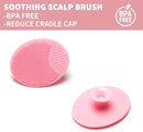 Goat Baby Hair Brush Set, Safe Natural Hair Care Kit with Wooden Soft Bristles Hairbrush Comb Pink Silicone Bath Brush for Newborns Toddlers (3pcs Set) by TinyTreasures Baby Boutique