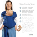 Boba Baby Wrap Carrier – Original Baby Sling Carrier for Newborns (7–35 lbs), Soft, Secure, Hands-Free & Ergonomic, Ideal for Comfortable Bonding, New Parents (Serenity Rainbow) by TinyTreasures Baby Boutique