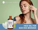 Kate Blanc Cosmetics Rosehip Oil for Face with Stainless Gua Sha (1oz, Organic, Pure, Cold Pressed) Rosehip Seed Face Oil for Gua Sha Massage by CozyNest Decor