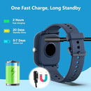 Kids Wach for Girls Boys 6-15 Year Old - Smart Watch for Kids 1.8" Fitness Tracker,No Phone Needed,Pedometer Sleep Monitor Heart Rate Waterproof,Puzzle Game for Girls Boys Teens Birthday Gift (Blue) by TinyTreasures Baby Boutique