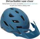 Kids Bike Helmet, Youth Toddler Boys Girls Helmets, 2 Size Adjustable for Ages 2-3-5-8-14 Years, Child Helmet with Visor and LED Light, Lightweight Multi-Sport Bicycle Scooter Cycling Helmets by TinyTreasures Baby Boutique