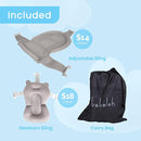 BEBELEH™ Collapsible Baby Bathtub – Bathtub + Baby tub Sling + Newborn Sling – Baby Bathtub Newborn to Toddler 0-24 Months – The Ultimate Travel Baby Bath Tub and Everyday Use! (Gray) by TinyTreasures Baby Boutique