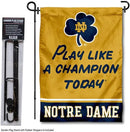 WinCraft Irish Play Like A Champion Today Garden Flag and Pole Stand Holder by GreenHaven Gardens