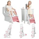 Primlect Space-Saving Potty Training Seat with Ladder, Adjustable Step and Toilet Seat Height, Top Handles for Easy Climbing, Easy to Carry, Portable Toddler Toilet Trainer for Small Bathrooms by TinyTreasures Baby Boutique