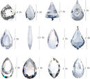 H&D Pack of 12 Clear Crystal Chandelier Lamp Lighting Drops Pendants Balls Prisms Hanging Glass Prisms Parts Suncatcher Home/House Decor by GreenHaven Gardens