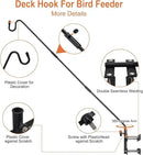 Heavy Duty Deck Hook-Deck Railing Plant Hanger, 29 to 43 Inch Extended Bird Feeder Hanger W/Double Clamps,Versatile Deck Shepherd Hook for Hanging Bird Feeders,Lanterns,Planters etc. by GreenHaven Gardens