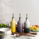 Sweejar Ceramic Olive Oil Dispenser Bottle, Opaque Oil Cruet Protects Oil to Reduce Oxidation, Suitable for Storage Oil, Vinegar, Coffee Syrups & Other Liquids, Pack of 1, 15.5 Fl Oz (Gradient Purple) by CozyNest Decor