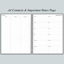 Daily Planner Undated - A4 To Do List Notebook Hourly Schedules, Spiral Appointment Planner for Women and Men,PVC Hardcover, Inner Pocket, Elastic Closure, 8.5" x 11", Black by TinyTreasures Baby Boutique
