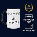 Customized 15oz Ceramic Coffee Mugs with Personalized Text and Photo Image Upload Novelty Gift, Personalize With Different Design And Images, Custom Gift (Black) by TinyTreasures Baby Boutique