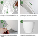 12inch Self Watering Pots, Plastic Planters with Mesh Drainage Holes and Deep Reservoir for Indoor Outdoor Garden Plants and Flowers, White by GreenHaven Gardens