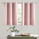 MIULEE Short Curtains for Windows - Baby Pink Blackout Half Window Curtains Thermal Insulated Privacy Drapes for Kitchen Bedroom Bathroom Grommet Top Small Basement Tiers W40 x L36 Inch 2 Panels by TinyTreasures Baby Boutique