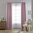 NICETOWN Blackout Curtains for Girls Room - Thermal Insulated Solid Grommet Room Darkening Curtains/Panels/Drapes for Bedroom/Patio (Lavender Pink=Baby Pink, 2 PCs, 52 by 95-Inch) by TinyTreasures Baby Boutique