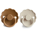 FRIGG Daisy SilkySoft Silicone Baby Pacifier | Made in Denmark | BPA-Free (Cappuccino/Cream, 6-18 Months) by TinyTreasures Baby Boutique