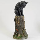 Bits and Pieces - Cat & Mouse Garden Statue- Outdoor Kitten on a Stump Sculpture - 17" Polyresin Home Décor Weather Resistant Lawn Ornament by GreenHaven Gardens