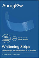 Auraglow Teeth Whitening Strips, Sensitive Whitening Strips, 14 Whitening Treatments, 8% Hydrogen Peroxide with Nano Hydroxyapatite (nHAp) to Reduce Sensitivity and Protect Enamel, 28 Strips, Mint by CozyNest Decor