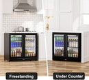 COTLIN 36" W Back Bar Cooler Beer Fridge Undercounter Refrigerator with LOW-E Glass Free Standing Beverage Refrigerator Adjustable Shelves for Soda Beer Wine, ETL NSF Approved by CozyNest Decor