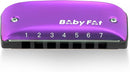 KONGSHNEG BabyFat 7 Hole Blues Mini Harmonica Set,Diatonic Harmonica with free lanyards,Gifts for Professional Players and Beginners,Easy-playing Musical Instrument(Key of Bb） by TinyTreasures Baby Boutique
