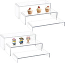 Acrylic Display Risers,12'' Large Display Stands, Thickened to 0.2''(5mm) Stackable Acrylic Shelves for Perfume Display, Clear Risers for Cupcake Stand,Pop Figurines,Tumbler,Food (Clear, 6PCS) by CozyNest Decor