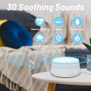 EasyHome Sleep Sound Machine White Noise Machines with 30 Soothing Sounds 12 Adjustable Night Light 10 Adjustment Brightness 32 Levels of Volume 5 Timers and Memory Function Kid Adult Travel by TinyTreasures Baby Boutique
