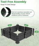 3.0x3.0x1.0ft Raised Garden Bed Kit, Rustproof PP Material Garden Box, Flower Bed with Tool-Free Assembly Design, Square Planter Boxes for Outdoor Plants Vegetables Flower Fruit Herb, Black by GreenHaven Gardens