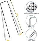 6 Inch Landscape Staples, More Thicker Heavy Duty 8 Gauge Galvanized Landscape Stakes, 125 Packs Garden Staples for Lawns, Weed Barriers, and Landscape Fabrics, Irrigation Hose, Tent Pegs by CozyNest Decor