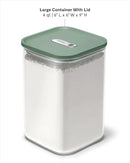 Caraway 4qt Glass Airtight Food Storage Container with Lid – Non-Toxic, BPA-Free Kitchen Storage Container – Stackable, Space-Saving Airtight Container for Dry Goods and More - Sage by CozyNest Decor