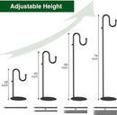 74" Shepherds Hook Stand for Plant: Hanging Bird Feeders, Plants, Lanterns, Wreath and Wind Chimes, Adjustable Free Standing Pole Holder with Heavy Duty Base for Indoor & Outdoor, Holds Up to 20 LBS by GreenHaven Gardens