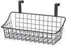 LeleCAT Cabinet Door Organizer Basket with hook Grid Storage Basket, Hang it behind a door or on a railing,BLack,4 Pack by CozyNest Decor