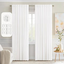 MIULEE Pure White Back Tab Light Blocking Curtains 72 Inch Length 2 Panels Set for Living Room Bedroom Privacy, Rod Pocket/Pinch Pleat Thermal Insulated Room Darkening Pleated Blackout Drapes by TinyTreasures Baby Boutique