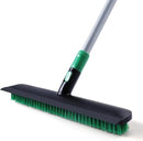 Eyliden X-Large Floor Scrub Brush, 2 in 1 Scrape Brushes with Rubber Squeegee | 55.3" Long Handle, 15" Wide Stiff Bristle Head | Floor Scrubber for Deck Kitchen Shower Bathroom Tub Tile Patio Wall by CozyNest Decor