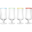 Set Of 4 Pina Colada Hurricane Glasses 14OZ By Cocktail Glasses Set Pina Colada Glas by The Wine Savant
