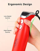 Sangcon Immersion Blender Handheld, 3-in-1 Hand Blender Electric, 400W Handheld Blender, Stainless Steel Blade Stick Blender with Whisk, Milk Frother Attachments - Red by TinyTreasures Baby Boutique