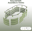 Raised Garden Bed Kit, 4x2x1 ft Galvanized Planter Box Outdoor with Safety Edging, Large Metal Raised Beds for Gardening Vegetables Flower Herb (Avocado Green) by GreenHaven Gardens