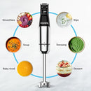 Courant Immersion Handheld Blender,4 in 1 400W Stick Blender, Variable Speed Stainless Steel Blades, Blending shaft Whisk,Chopper,Masher, Beaker Stainless Steel, LED Display by TinyTreasures Baby Boutique